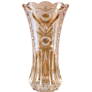 透明水晶玻璃花瓶水培富贵竹鲜花插玫瑰花现代简约客厅装饰摆设