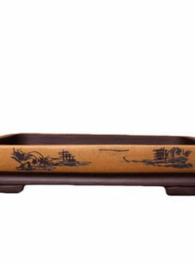 假山盆紫砂丛林老桩山水石水盆