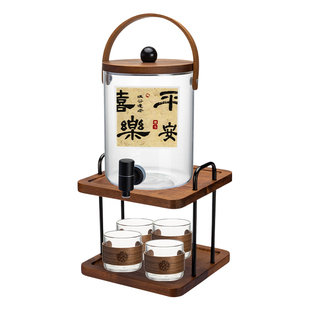 摩登主妇家用带龙头冷水壶玻璃耐高温凉水杯储水壶冷泡茶壶饮料桶