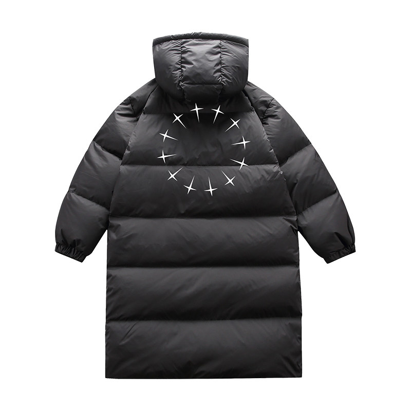 GRKC吉尔卡克长款连帽羽绒服白鸭绒加厚保暖情侣外套上衣2024冬季