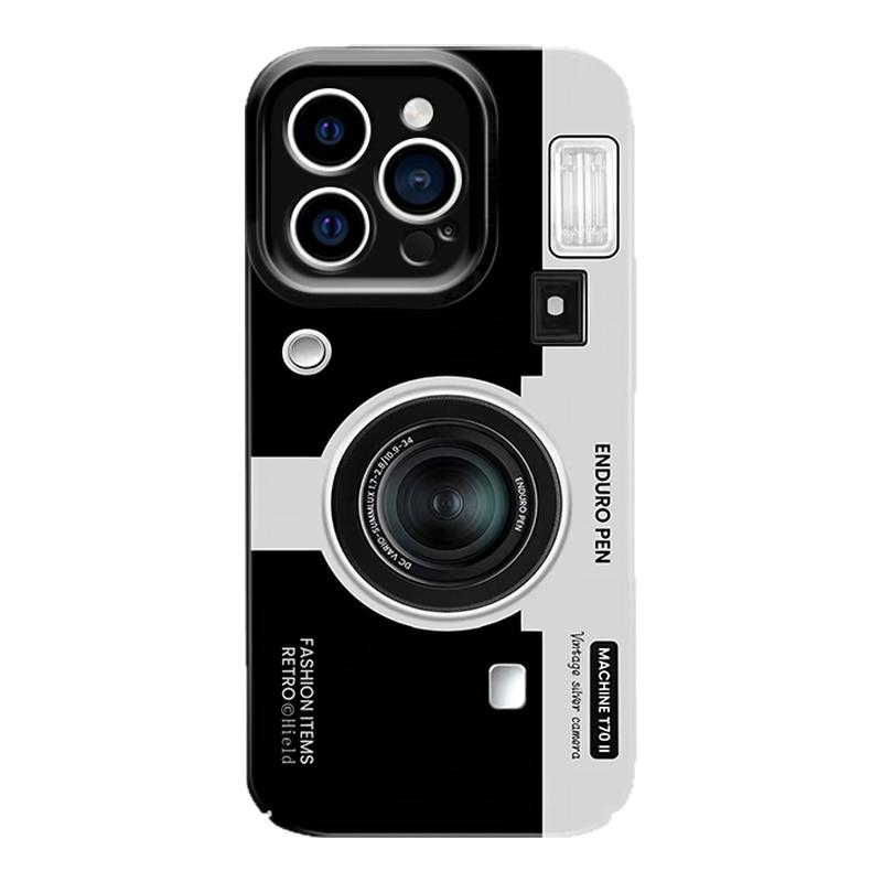 相机造型适用苹果15手机壳磁吸iphone15promax菲林新款14p镜头全包磨砂15plus高级感14pro复古13pm防摔11外壳