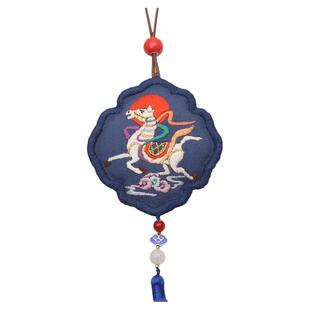 阿卡平安符手工刺绣diy材料包男友护身符以梦为马挂件自绣平安福