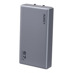 【国家3C认证】AUKEY67W氮化镓超薄充电器PD快充充电头苹果Macbookair笔记本华为iPhone17/16promax手机插头