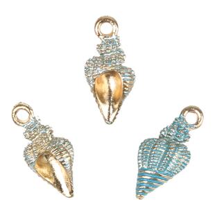 白色海螺珠光滴油合金吊坠挂件 手工DIY手链项链耳环饰品材料配件