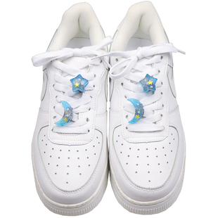 蓝色珍珠星星月亮空军一号af1鞋带配饰鞋子上的装饰品配件diy鞋扣