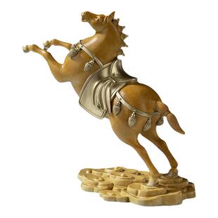 铜师傅平步青云马摆件中式马到成功办公室老板桌面装饰品开业礼物