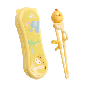 Goryeobaby儿童筷子训练筷3岁宝宝学习筷替换指环2岁不锈钢勺叉子