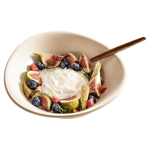 ins风高颜值酸奶碗带勺餐具brunch早餐甜品碗燕麦片碗水果沙拉碗