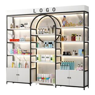化妆品展示柜美容院护肤品展示架美甲彩妆养生会所母婴收纳置物架