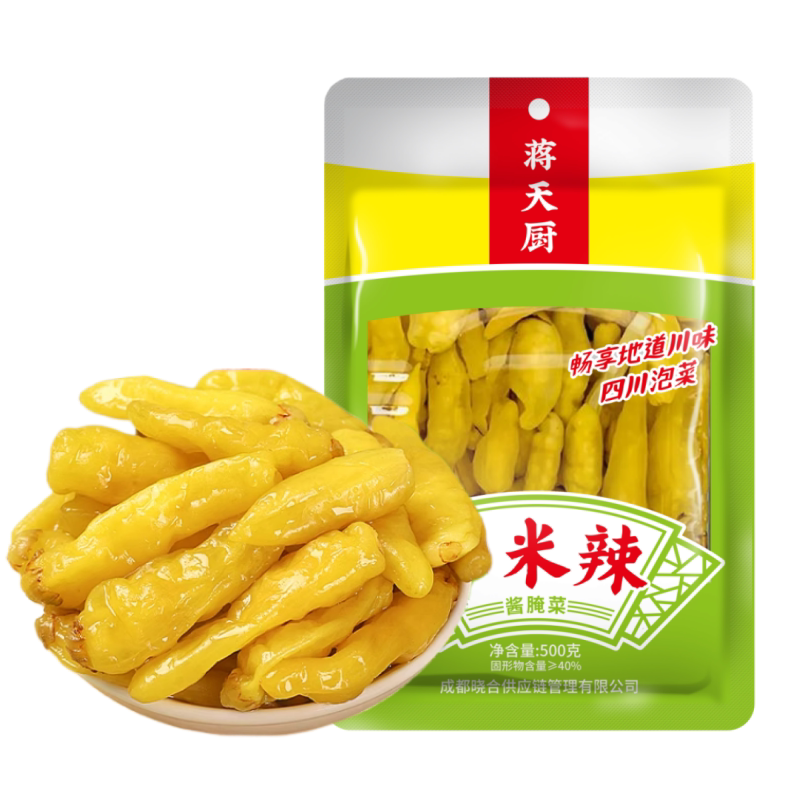 蒋天厨四川泡小米辣500g袋装传统老坛酸辣小米椒泡椒凤爪商用家用