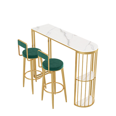 北欧新款岩板客厅酒柜吧台桌椅