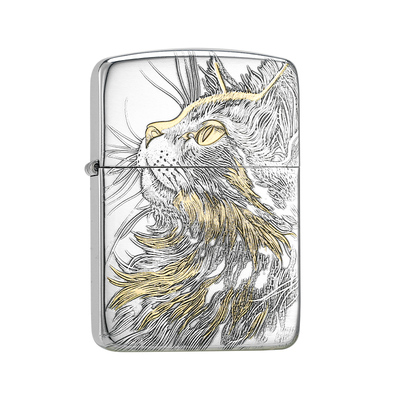 zippo正品打火机仰望睡猫1941