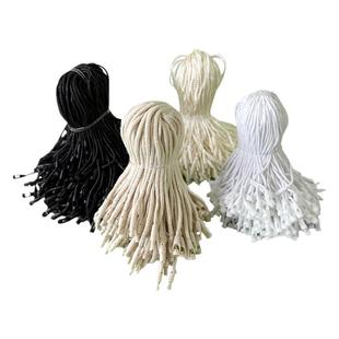 服装吊牌挂绳子弹头吊粒绳子塑料扣衣服高档标签绳定做蜡绳粗线绳