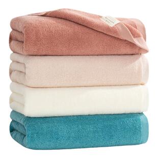 洁玉浴巾纯棉成人女柔软吸水全棉加厚加大家用吸水长绒棉男浴巾