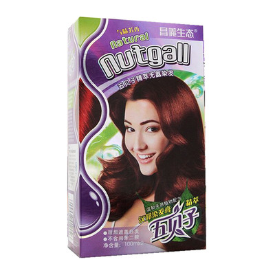 五贝子植物染发正品五倍子天然纯植物染发剂黑色焗油膏2026流行色