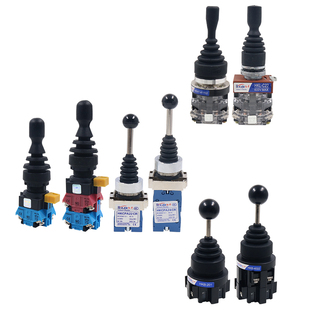 红开十字开关30mm自复位自锁二向四位主令摇杆操纵杆手柄拨动换22