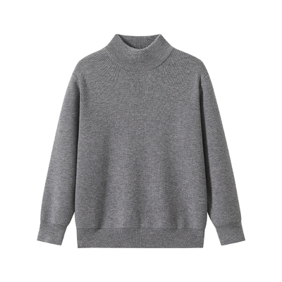 eaya儿童美利奴羊毛衫纯色小中领中大童毛衣校服毛线衣女童打底衫