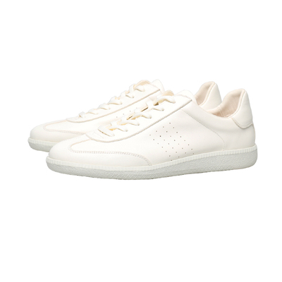 透气单层皮德训鞋薄底休闲小白鞋