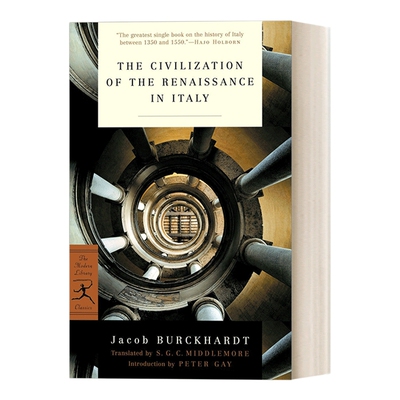 英文原版 The Civilization of the Renaissance in Italy Modern Library Classics 意大利文艺复兴时期的文化 进口英语原版书籍