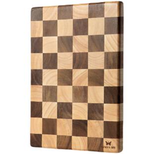 双枪棋盘格菜板家用抗菌防霉砧板相思实木特厚高贵切菜板水果案板