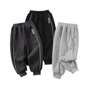 男童运动裤秋冬新款童装宝宝加绒加厚保暖长裤复合一儿童卫裤裤子