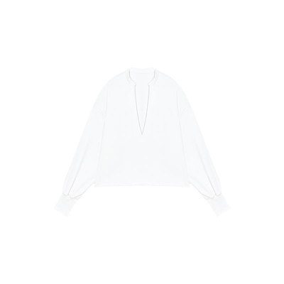 设计轻薄360g复古V领慵懒风卫衣