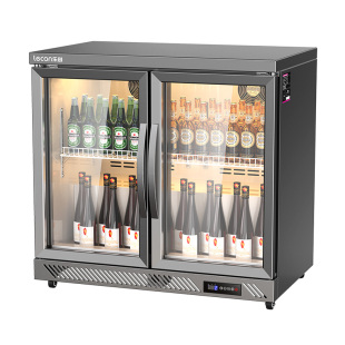 lecon/乐创 嵌入式吧台冷藏展示柜商用 饮料酒水冰柜酒吧小型冰箱