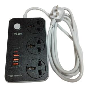 LDNIO多功能排插3位通用插座孔PD/QC手机快充接口港式英规三脚插1