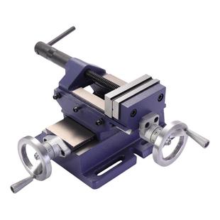 赢领QKF高精密十字平口钳台钻铣床4寸6寸8寸十字工作台虎钳台钳