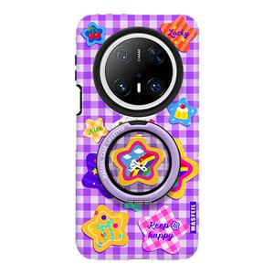 ZHIZHE×多巴胺星星适用华为Mate80Pro手机壳磁吸带支点支架新款mt70por+套夏天Lo8高级感mete女小众全包