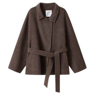 RUISHI芮时“经典回溯”驼绒羊毛混纺长短款松弛大衣毛呢外套女冬
