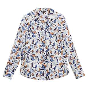 【木兰花系列】YINER音儿女装冬时尚优雅丝光羊毛海鸥领衬衫上衣