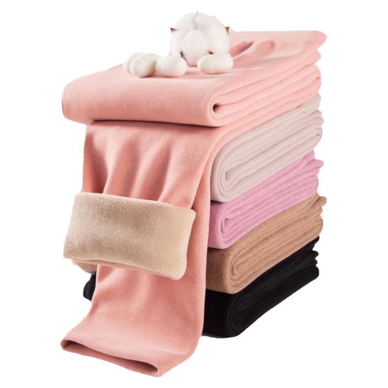 女士羊羔绒保暖裤大码一体加绒加厚中高腰德绒秋裤修身打底裤冬季