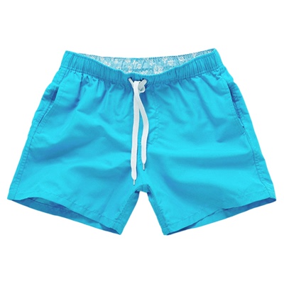 男士夏季休闲纯色沙滩短裤