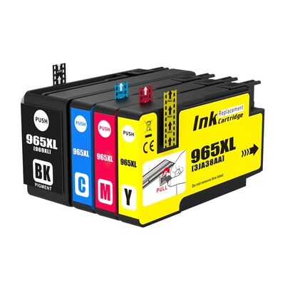 适用惠普965XL墨盒HP 9020 9010 9019 9012打印机墨水盒963XL彩色