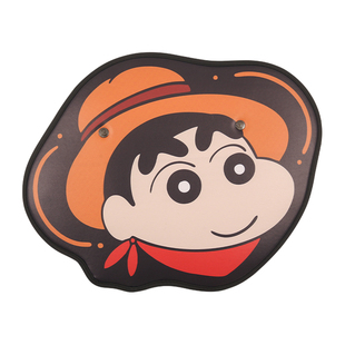 蜡笔小新汽车座椅防踢垫卡通可爱车载后排防踩垫易清洗皮质保护垫