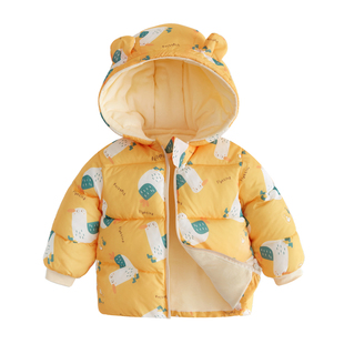 宝宝冬装棉服女童棉衣外套加绒加厚婴儿羽绒棉男童棉袄秋冬1-5岁3