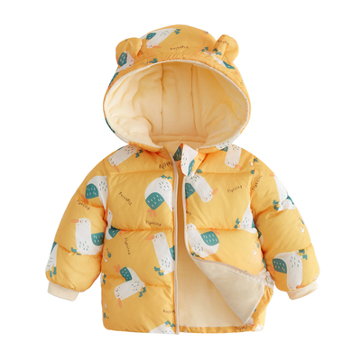 加绒加厚宝宝棉服洋气冬装外套