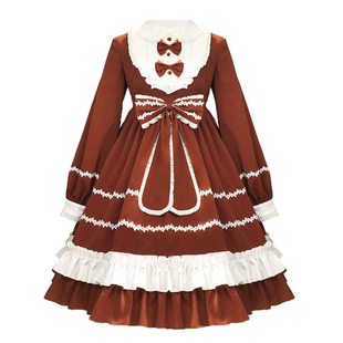 田园兔 lolita裙长袖op复古日常原创设计洛丽塔洋装公主裙lo现货