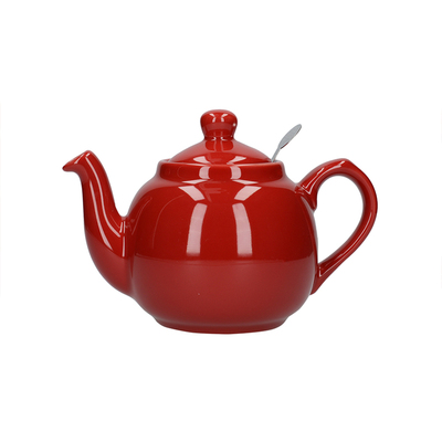 London Pottery 田园1200ml英式红色茶壶带滤网北欧陶瓷泡茶壶