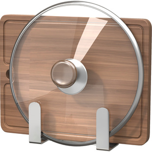 挂壁式锅盖架免打孔家用大号砧板架菜板放置架挂钩强力粘胶神器