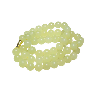 新疆天然和田玉若羌冰黄口妈妈链108颗项链多圈黄玉佛珠手串手链