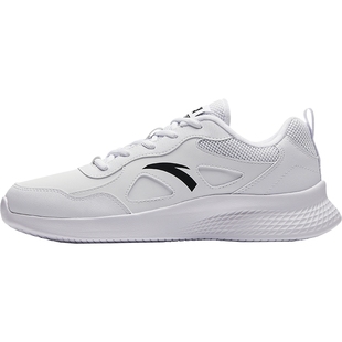 安踏运动鞋白色棉鞋男鞋2025新款冬季跑步鞋子皮面加绒休闲二棉鞋