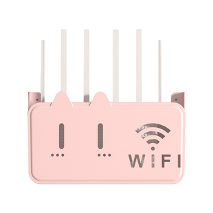 路由器置物架上墙免打孔壁挂式机顶盒固定插座遮丑神器wifi收纳盒