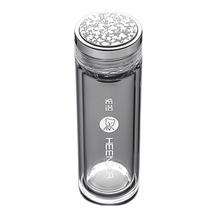 希诺双层玻璃杯加厚男女办公泡茶喝水杯子XN-6515/6516/6517/6518