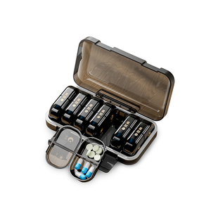 日式药盒便携分装一周七天随身药物药片装药盒子一日三餐迷你小号