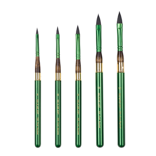 平斜峰猫舌灰松鼠毛混毛繁茂绿便携旅行水彩画笔花卉树叶上色220