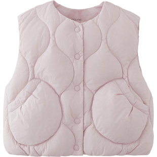 [无氟防泼水]马克珍妮女童云感超轻羽绒服马甲宝宝冬装新款551712