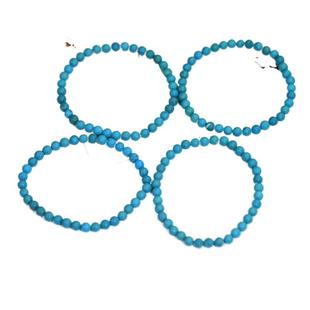 一物一图 原矿天然绿松石 高瓷蓝绿松石圆珠5+手串手链男女特惠款
