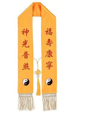 八卦礼带刺绣道观法会支持定制刺绣贵宾带礼仪带迎宾带绶带彩带祈